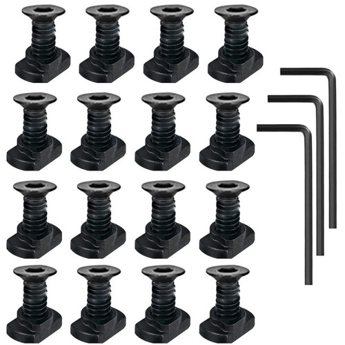 32 Pack M 4 T-Nut Metric Camming Screw Replacement Sets Compatible with Standard Rail Systems, with Thread Screws 2