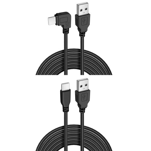 Extra Long 3.5m USB To Type C Right Angle Power Cable-elbow 1