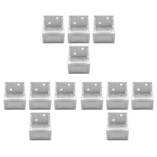 12X 1 Inch Blind Brackets White Profile Box Mounting Bracket Window Blinds Headrail Bracket 1