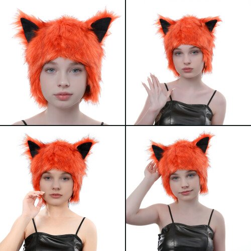 Winter Ear Hat Halloween Party Hat Coldproof Headpiece Plush 2