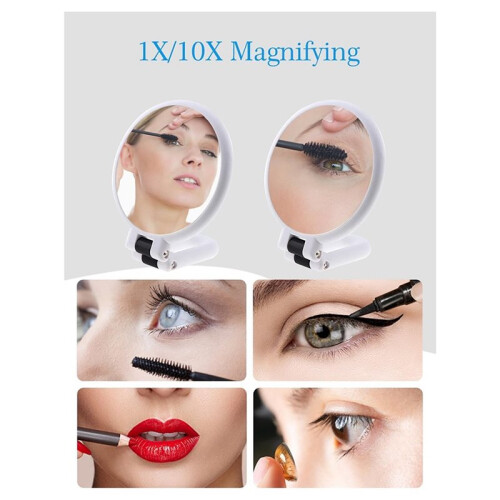Makeup Magnifying Mirror Travel Hand Mirrors with Handle Double Side Handheld Mirror with Adjustable Handle/Stand 30x 2