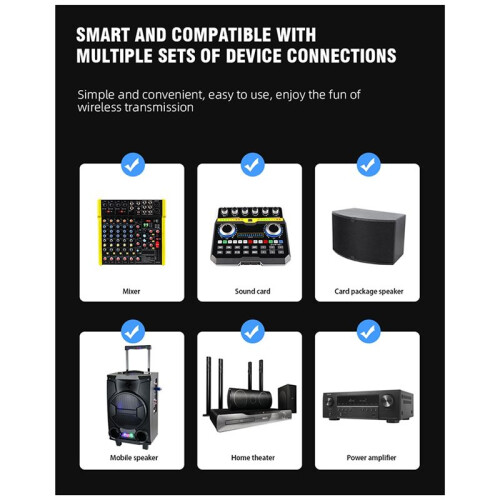 Professional Wireless Microphone Converter Wireless System for Guitar XLR Transmitter and Receiver Dynamic Microphone A 2