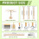 Pasta Making Tools, Wooden Pasta Making Kit with Threaded Rolling Pins, Long Rolling Pin,Rotatable Pasta Drying Rack 6