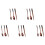 5X Wooden Flatware Set, Wooden Portable Set Chopsticks Spoon Fork Tableware Dinnerware with Black Twining Thread 1