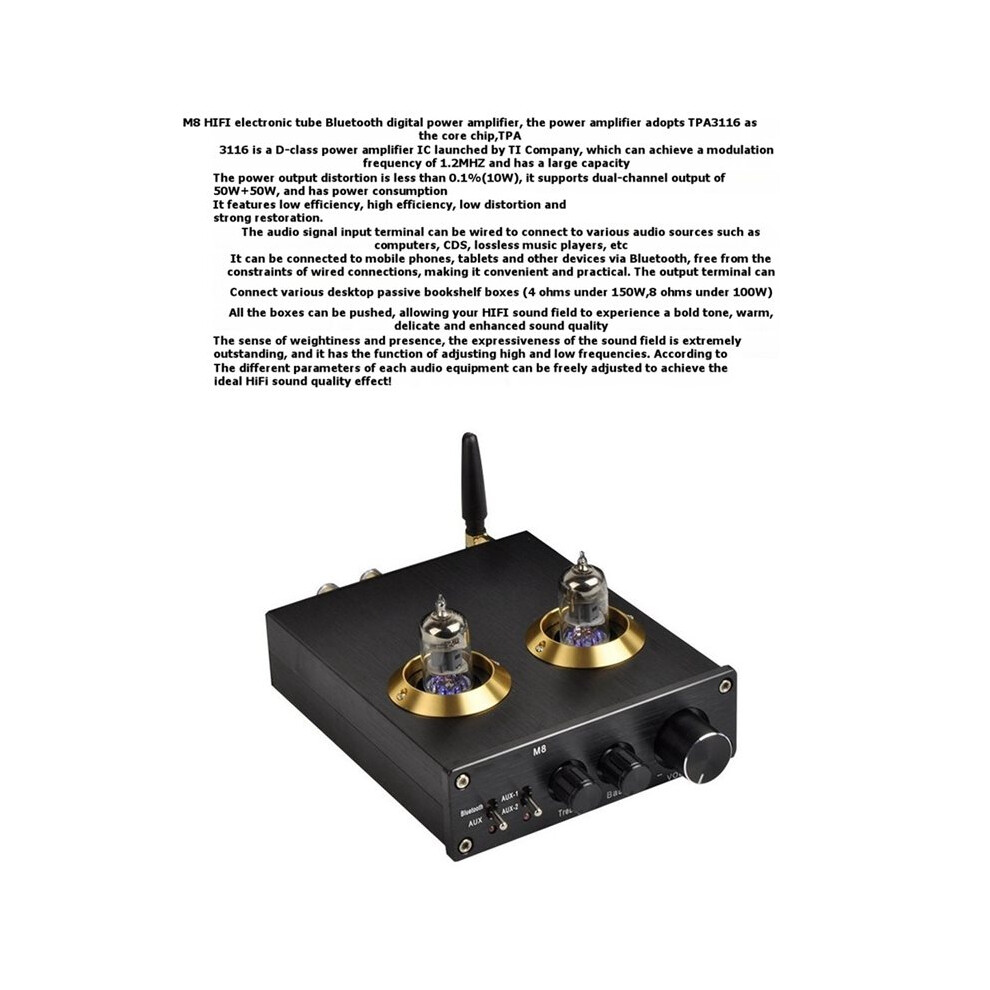 M8 Turntable Preamp Hifi Stereo Audio Vacuum Tube Preamplifier Desktop Aux Preamp 6J1 Tubes 6032371604918
