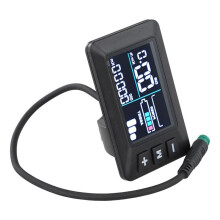 E-Bike LCD Display 24V 36V 48V with 5-Pin 25cm Cable, Compatible, Fits 22.2mm Handlebars for Electric Bicycle Mileage