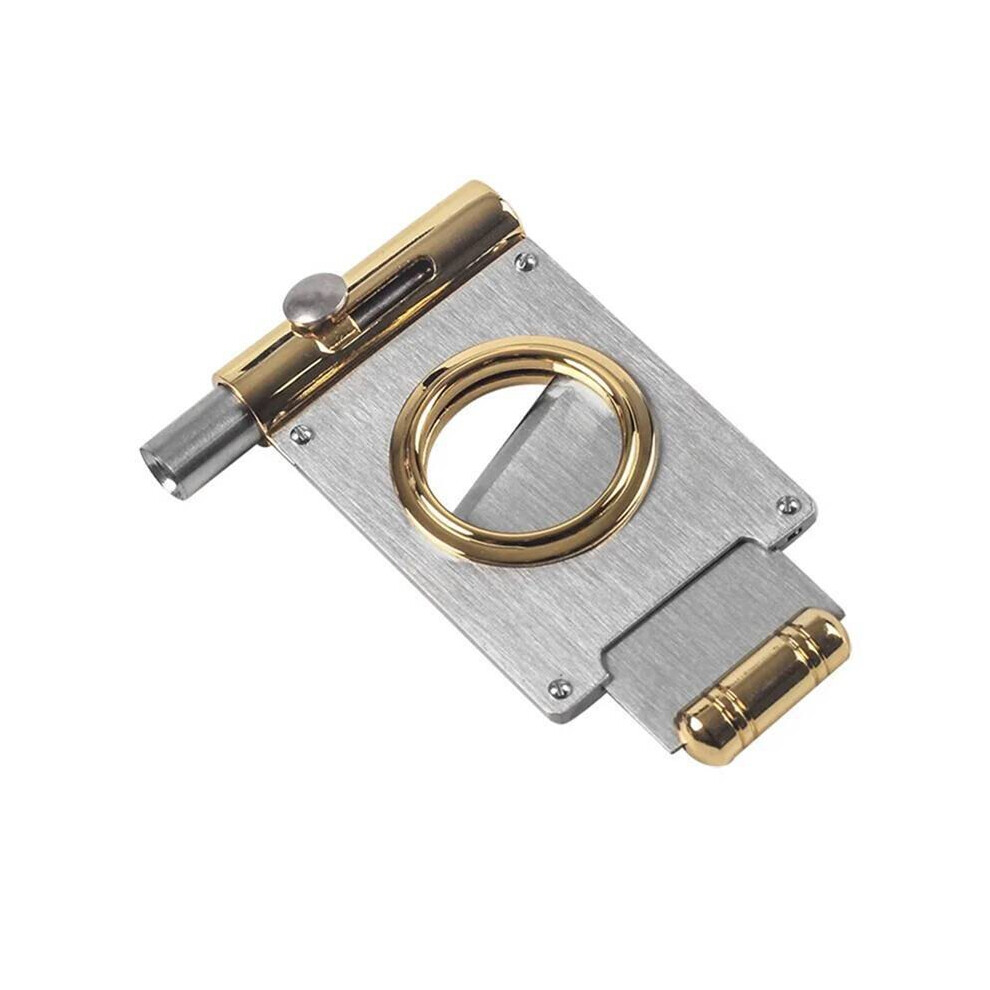 Cigar Cutter Guillotine With Punch 8Mm Hole Puncher 2-In-1 Stainless Steel Cigar Accessories Men's Gift 4713441511108