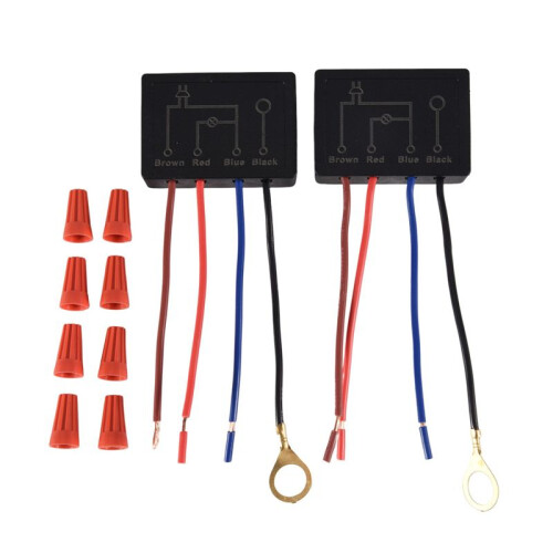 Lot 4 Interrupteurs Lampe Tactile, Module Commande de Lampe Tactile pour LED à Intensité Variable, Ampoules, Kit de Remplacement D'Interrupteur de 2