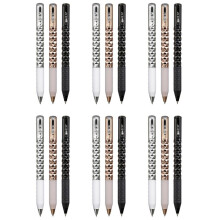 18X Penna Fidget In Metallo Geometrico, Interruttore con Cambio di Forma In Metallo Antistress, Penna Gel Retrattile da 0,5 mm, Multicolore