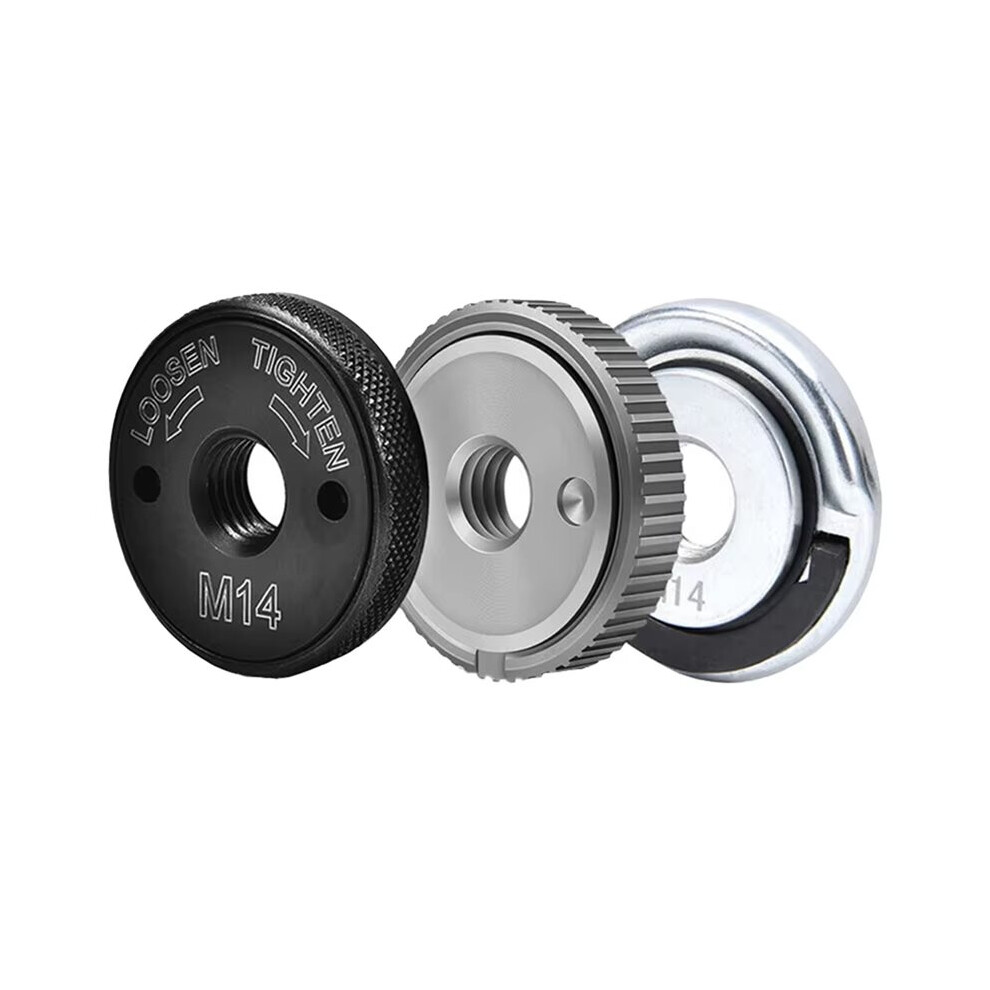 Angle Grinder M14/10Thread Inner Outer Flange Nut Set Quick Release Locking Nut For M14 4713332029651