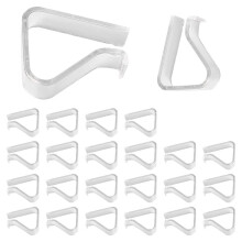24pcs Transparent Clear Tablecloth Clips Plastic Stable Fixed Pins Table Cover Holder Clamps Home Kitchen Restaurant Peg