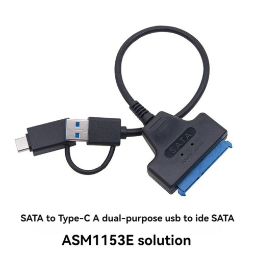 Cabo USB 3.0 para  Cabo Adaptador de Disco Rígido USB C para Cabo Adaptador de Disco Rígido de 2,5 Polegadas Conversor de Conector de Computador 2