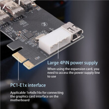 PCI-E 1X 1394 4-Poorts DV HD Video-Opnamekaart Firewire-Kaart 800/400/200/100Mbps Ondersteunt Hot-Swapping voor Desktop