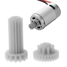 15-DJ01 390 Motor with Gear Car Parts with 2Pcs Upgrade Repair Spare Parts RC Car Transmission Gear 15-SJ22
