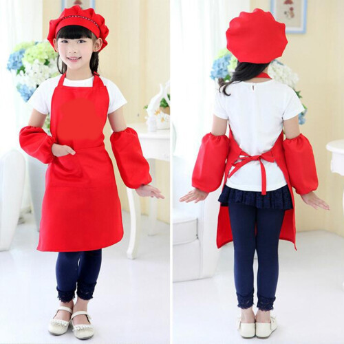 Set Grembiule Cappello Cuoco 12 Pezzi per Bambini, Grembiule Bambino e Bambina, Cotone Regolabile 2