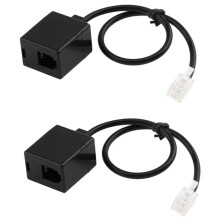 2X RJ9 4P4C Stecker Auf Doppelte Buchse Anschluss Headset Adapter Verlängerungs Kabel Telefon Adapter Kabel Telefon Telefon Verlängerungs Kabel