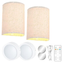 Wall Sconces Rechargeable 13Colors Changeable Dimmable Wall Lights with Remote Control Wall Lamp for Bedroom Living Room