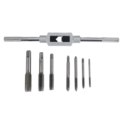 8 in 1 Tap Tool Set Thread Metric Machine Hand Screw Thread Plug Taps Set