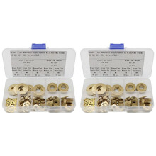 Brass Flat Washer Assortment Set,Copper Gasket Gasket Flat Ring Seal Assortment Kit(420 Pcs,M3-M12)