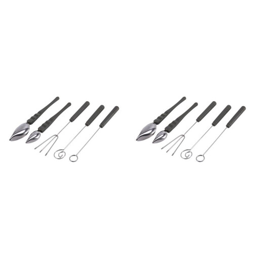 2X Drawing Decorating Spoon Set,Candy Dipping Tools Chocolate Dipping Fork Spoons Set Chef Art Spoons