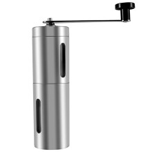 Manual Coffee Grinder with Adjustable Setting - Conical Burr Mill & Brushed Stainless Steel - Burr Coffee Grinder for , Drip Coffee,