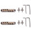 2X Roller Saddle Bridge with Posts and Spanner for Electric Guitar Silver 1