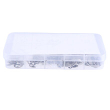 120PCS 304 Stainless Steel E Clip Washer Assortment Kits Circlip Retaining Ring For Shaft Fastener M1.5-M10