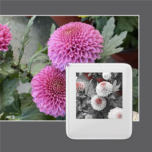 3X NFC Function Keyring 1.54-Inch Three Color Display Screen Image Wireless Transmission Keychain Ink Screen