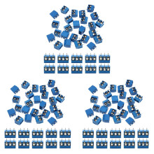 180 Pièces Séries 5mm Pas 2 Broches et 3 Broches PCB Vis de Montage Bornier Connecteur (150 x 2 Broches, 30 x 3 Broches)
