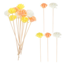 15Stk Rattan Diffusersticks Mit Blumen, Bunt, Für Raumduft &