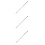 3Pcs Durable White Metal Stylus Pen for Tablets with Fabric Tip 1