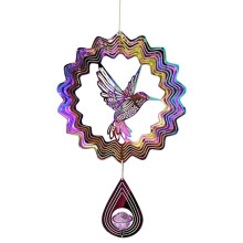 Vogel-Windspiel zum AufhäNgen, Gartendekoration, 15,2 cm, Windspiel für Den AußEnbereich, Bunter Vogel Aus Edelstahl