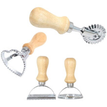 Italiaanse Ravioli Cutter Set Pasta Pers Keuken Opzetstuk Kit Ravioli Maker Mal Gereedschap Ravioli Stempel Set Gebak Wiel 4 Stuks