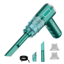 Car Vacuum Cleaner Portable Wireless Vacuum Cleaner Cordless Handheld Vacuum Home Car Dual Use Vacuum Cleaner Green
