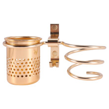 Hair Dryer Holder With Cup Households Rack Hair Blow Dryer Shelf Metal Wall Mount Bathroom Accessories Gold Hair Dryer Rack Gold