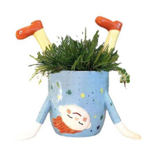 Inverted Girl Flower Pot Flower Pot Indoor Outdoor Succulent Plant Container Home Balcony Garden Dress