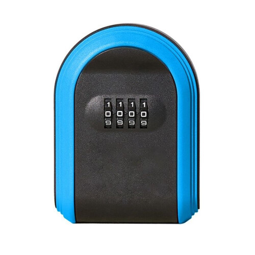 Key Safe Box  4 Digit Combination Outdoor Key Security Storage Case Key Lock Box Wall Mounted,Black &