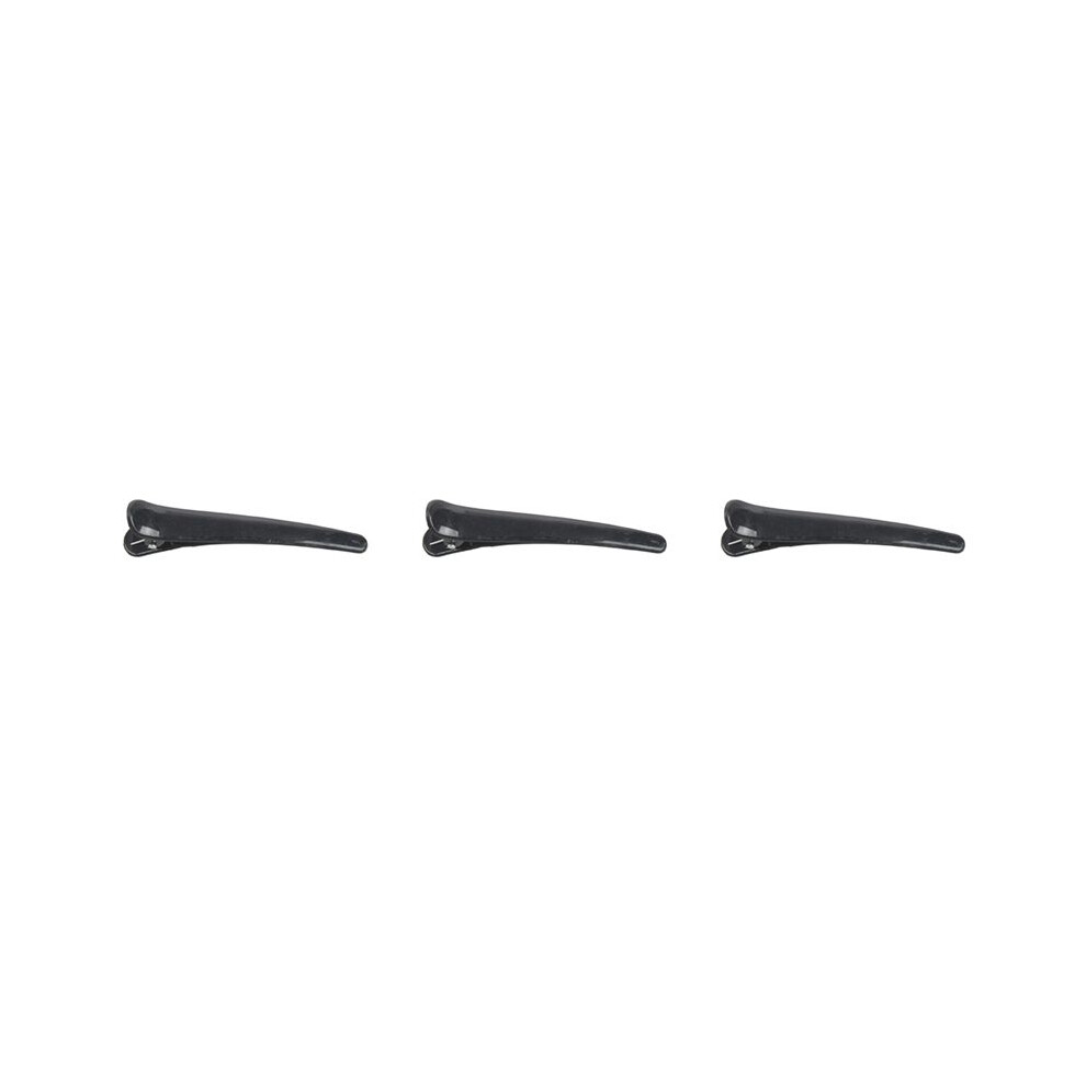 Black 30 Pcs Plastic Single Prong Diy Hairstyle Alligator Hair Clip 3.1 Inch Long