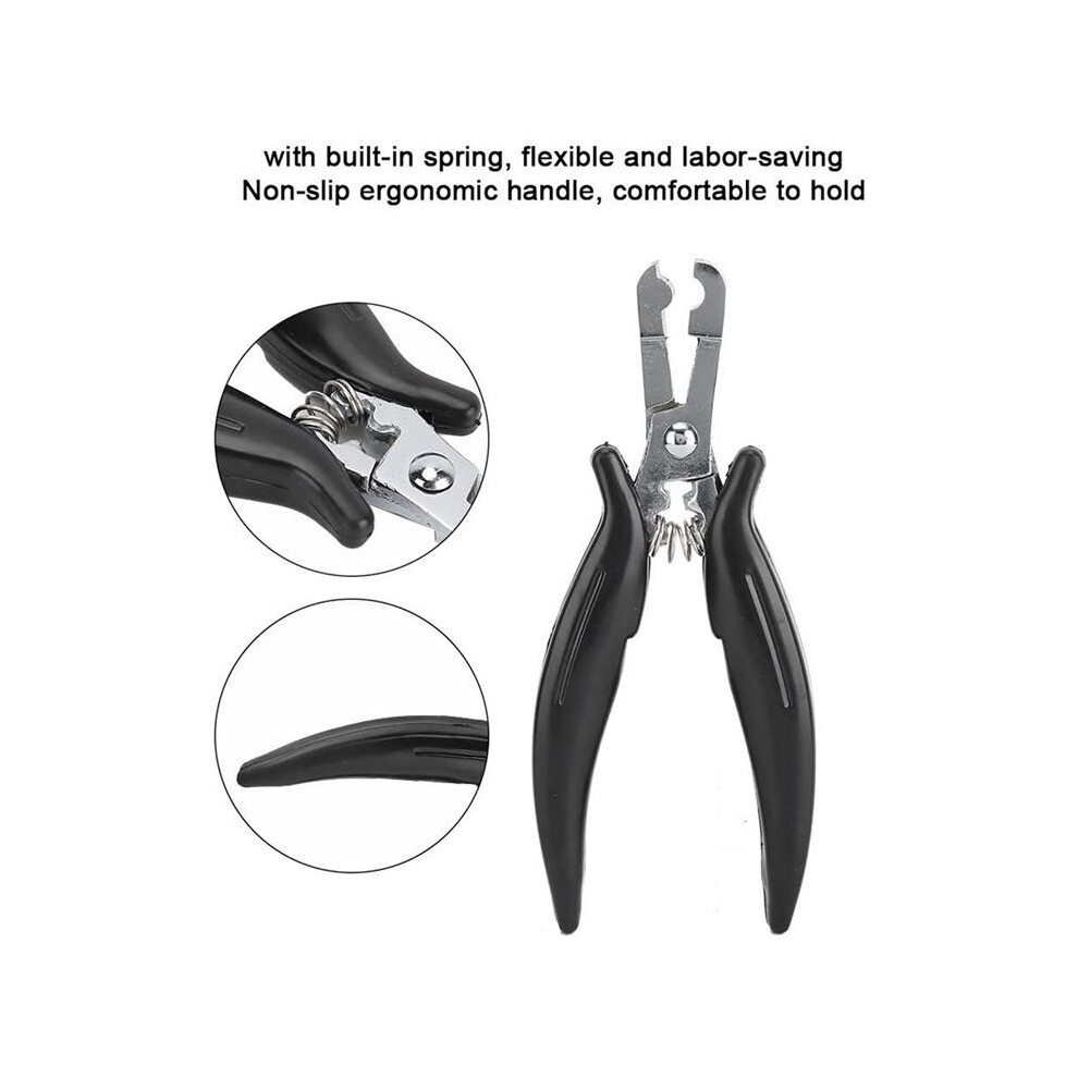 Hair Extension Pliers, Stainless Steel Non Slip Handle Hair Extension Wig Tools