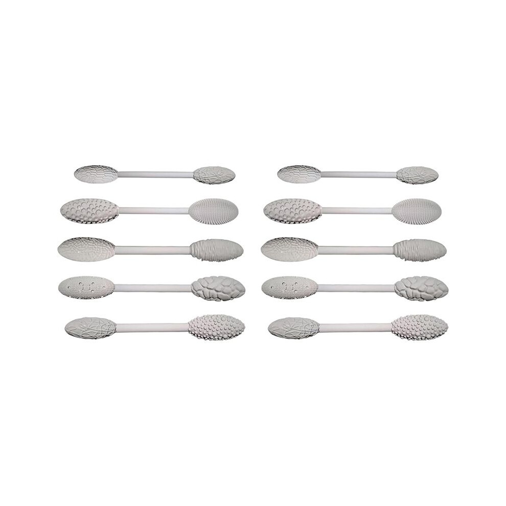 10pcs Texture Tool Sets for Clay Art, Single / Double, Clay Texture Rolling Gadget, Emboss Plaids Hand Rollers
