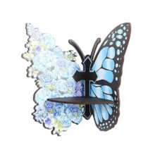 Butterfly-Shaped Wall Mount Corner Shelf Wall Mounted Storage Organizer Wall Crystals Stones Storage House Decor A