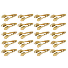 20X Stainless Steel Food Tongs Gold Kitchen Utensils Buffet Cooking Tools BBQ Clips Bread Steak Tong
