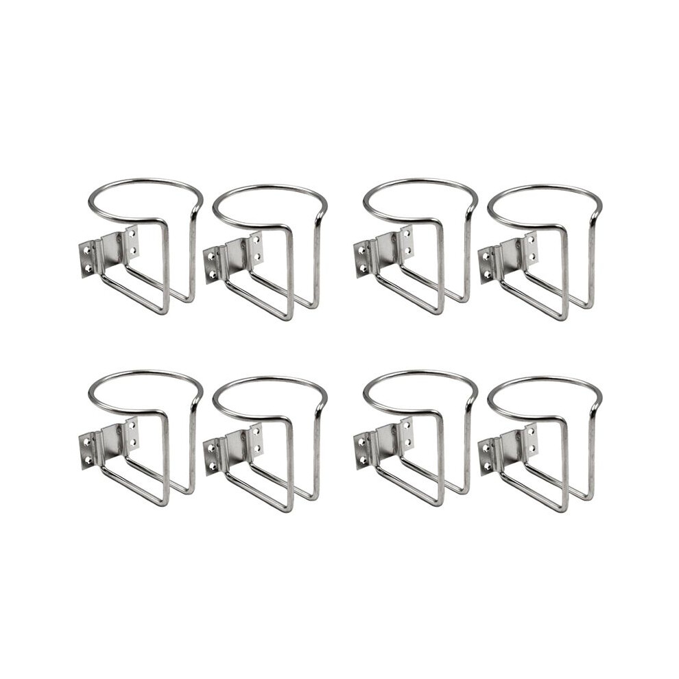 8Pcs Stainless Steel Car Boat Ring Cup Drink Holder Bottle Stand for Marine Yacht Truck RV