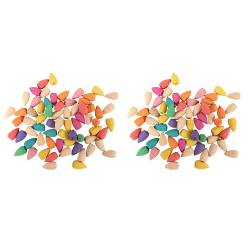 200Pcs Reflux Incense Cones Aromatherapy Lavender Rose Jasmine