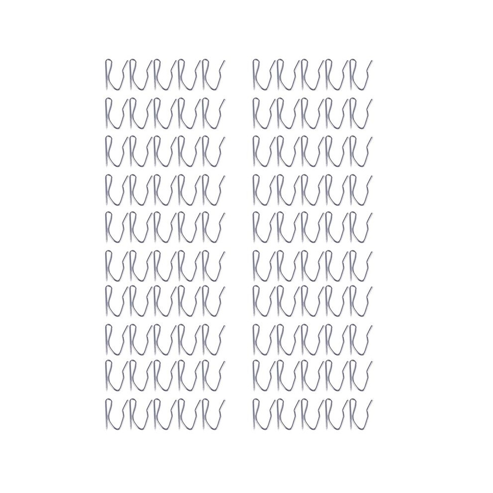 Unisex 100Pcs Curtain Drapery Pin Hooks - Silvery