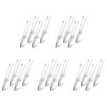 5X Korean and Japanese BBQ Tongs Self-Standing Grill Tongs Non-Slip Cooking Utensils Stainless Steel Tongs
