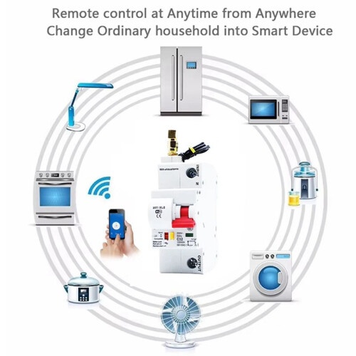 WiFi Circuit   Breaker 25A 1P Remote Control Timing  Delay Automatic Lock Intelligent Recloser 2