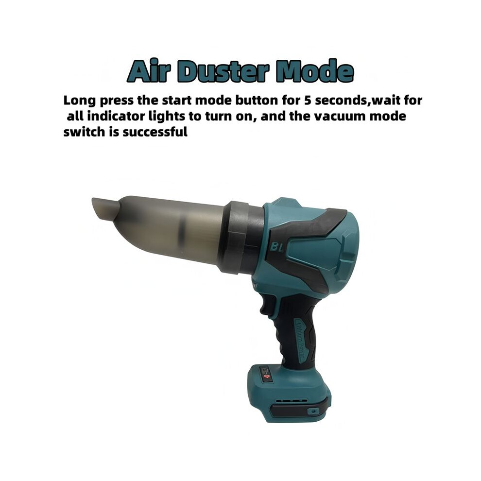 Turbo Blower Vacuum Cleaner 3-Gears Brushless Cordless Air Duster Floor Carpet Car Power Tool For 18V Battery 6033601612192