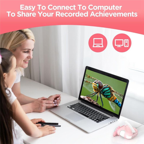 Microscope for Kids,  Portable Microscope with 8 Adjustable LED Lights, 2-Inch LCD Screen Pocket Microscope Camera 1