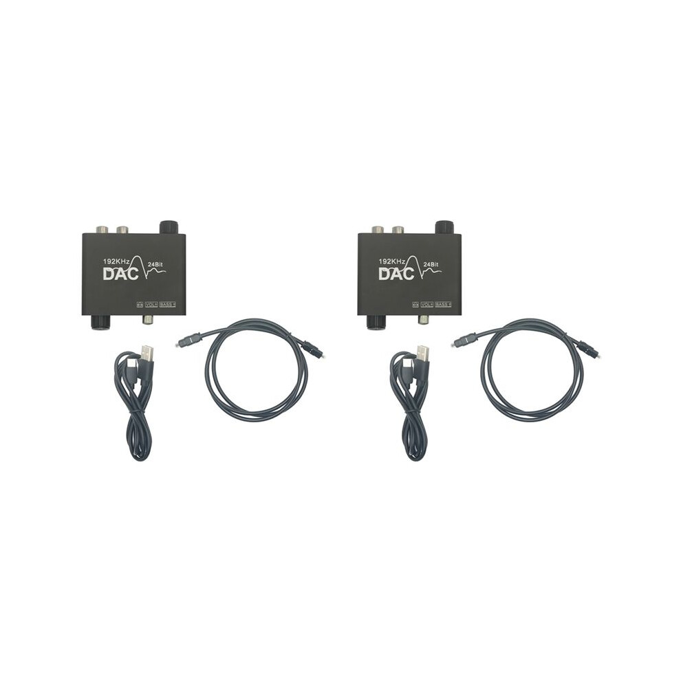 2X 192Khz Dac Converter Digital Optical Coaxial Toslink To Analog L/R Rca 3.5Mm Audio Converter With Volume Control 4711643118286